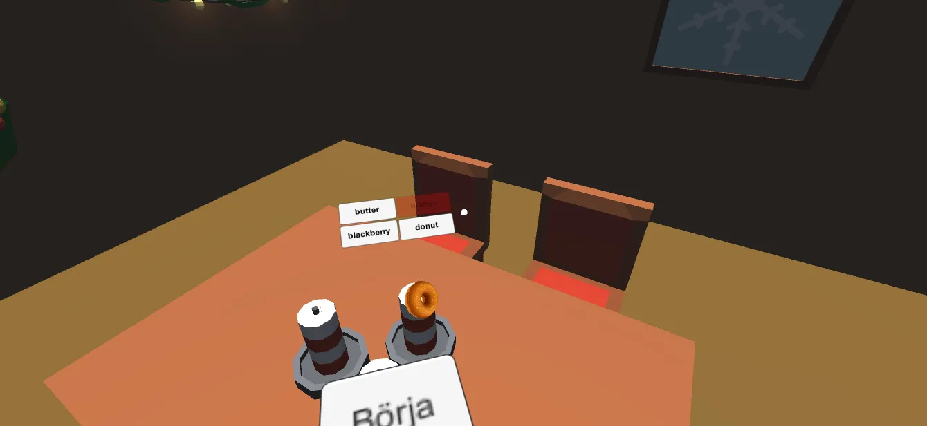 Vocabulary multiple choice task